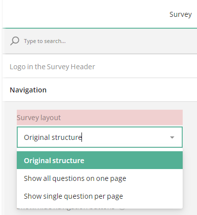 How to display a single question per page (card view)